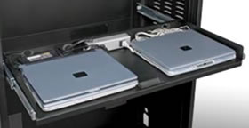 Double width open laptop drawer image