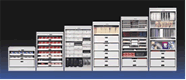 Cabinets for multi media storage